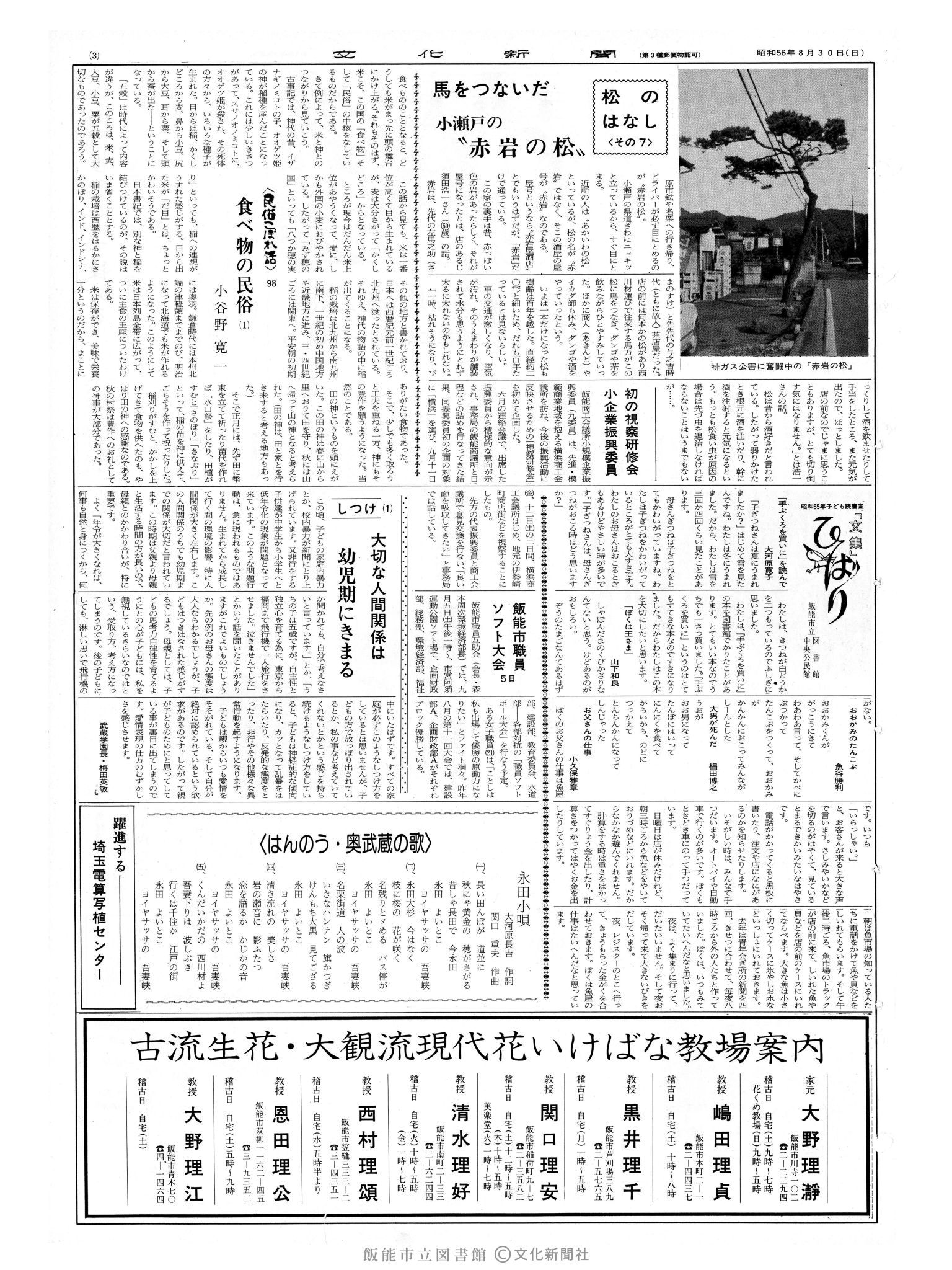昭和56年8月30日3面 (第9917号) 