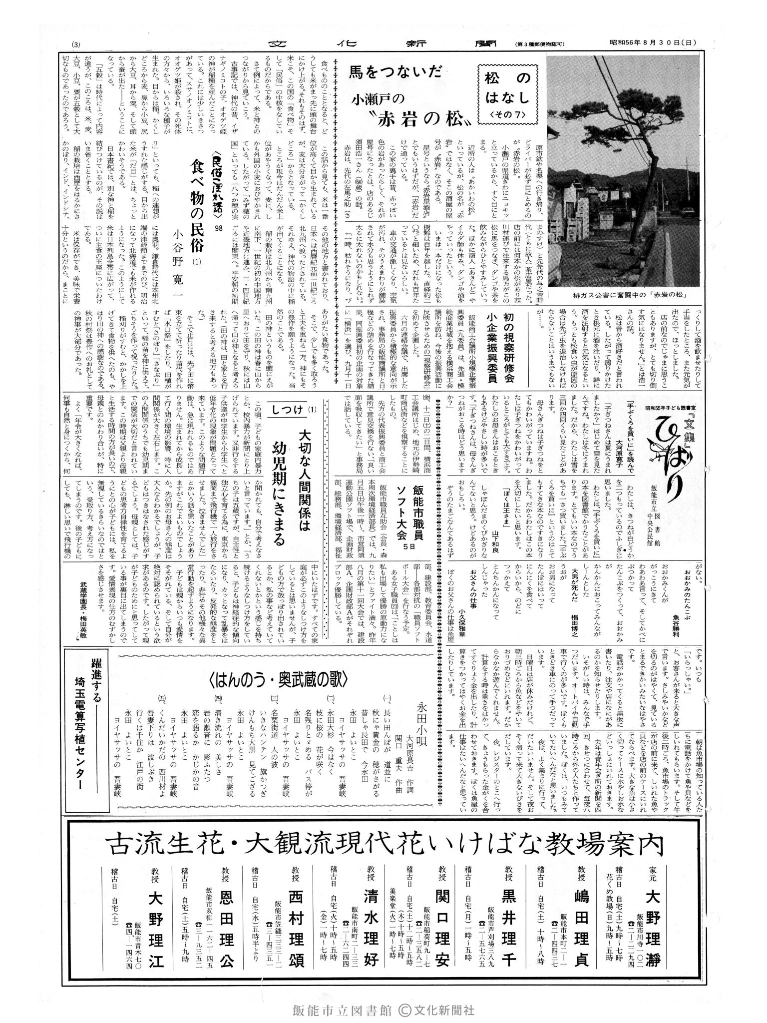 昭和56年8月30日3面 (第9917号) 