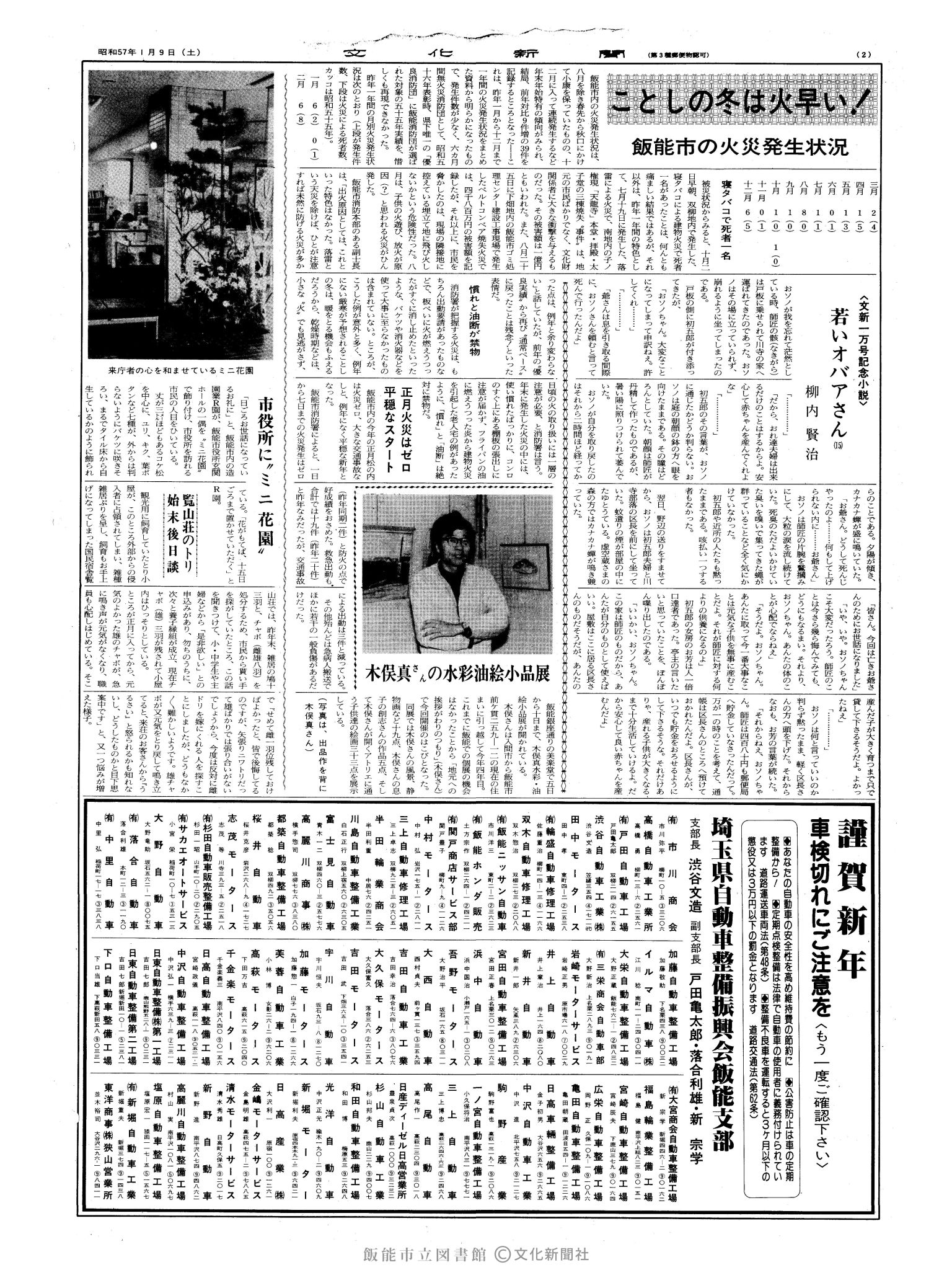 昭和57年1月9日2面 (第10018号) 