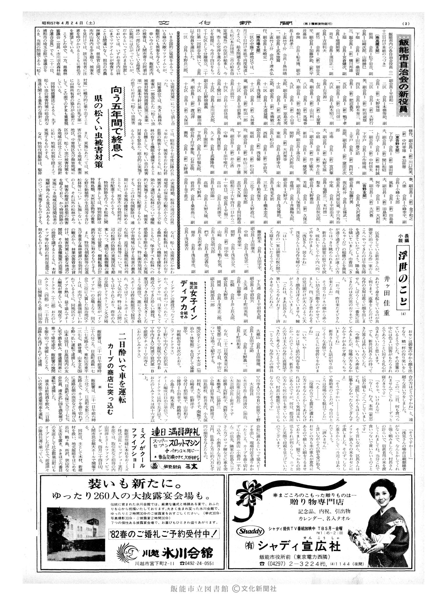 昭和57年4月24日2面 (第10105号) 