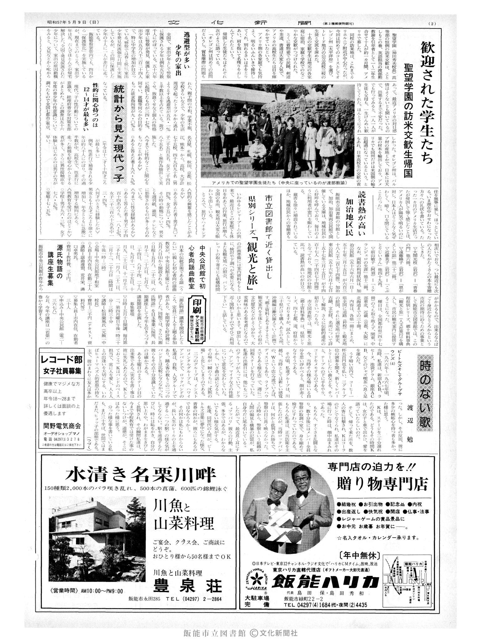 昭和57年5月9日2面 (第10115号) 