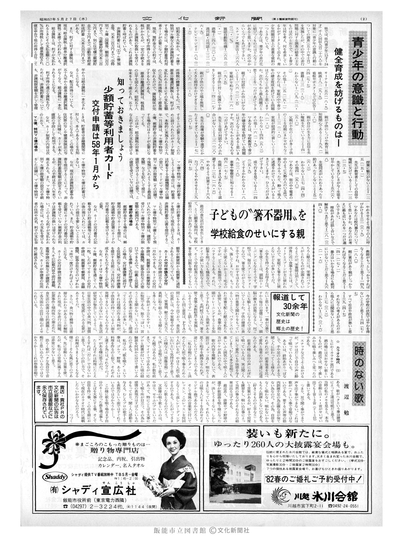 昭和57年5月27日2面 (第10130号) 