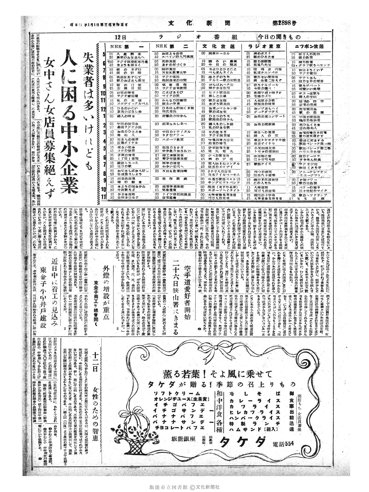 昭和33年5月12日4面 (第2898号) 