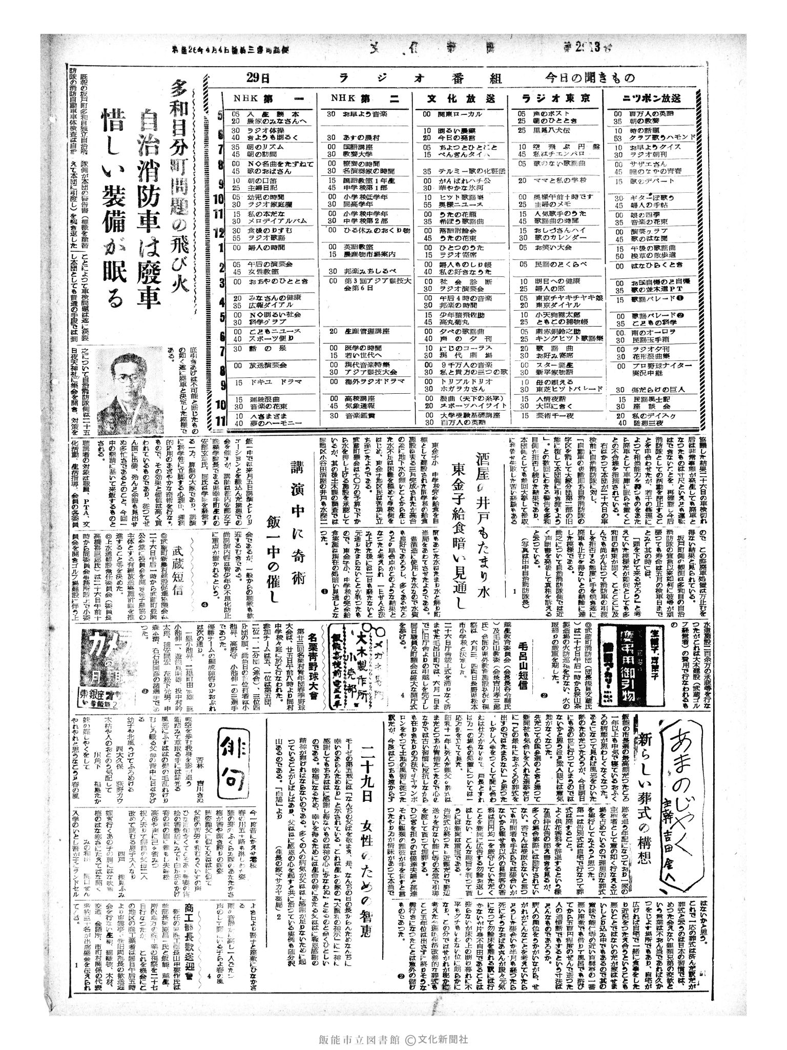 昭和33年5月29日4面 (第2913号) 