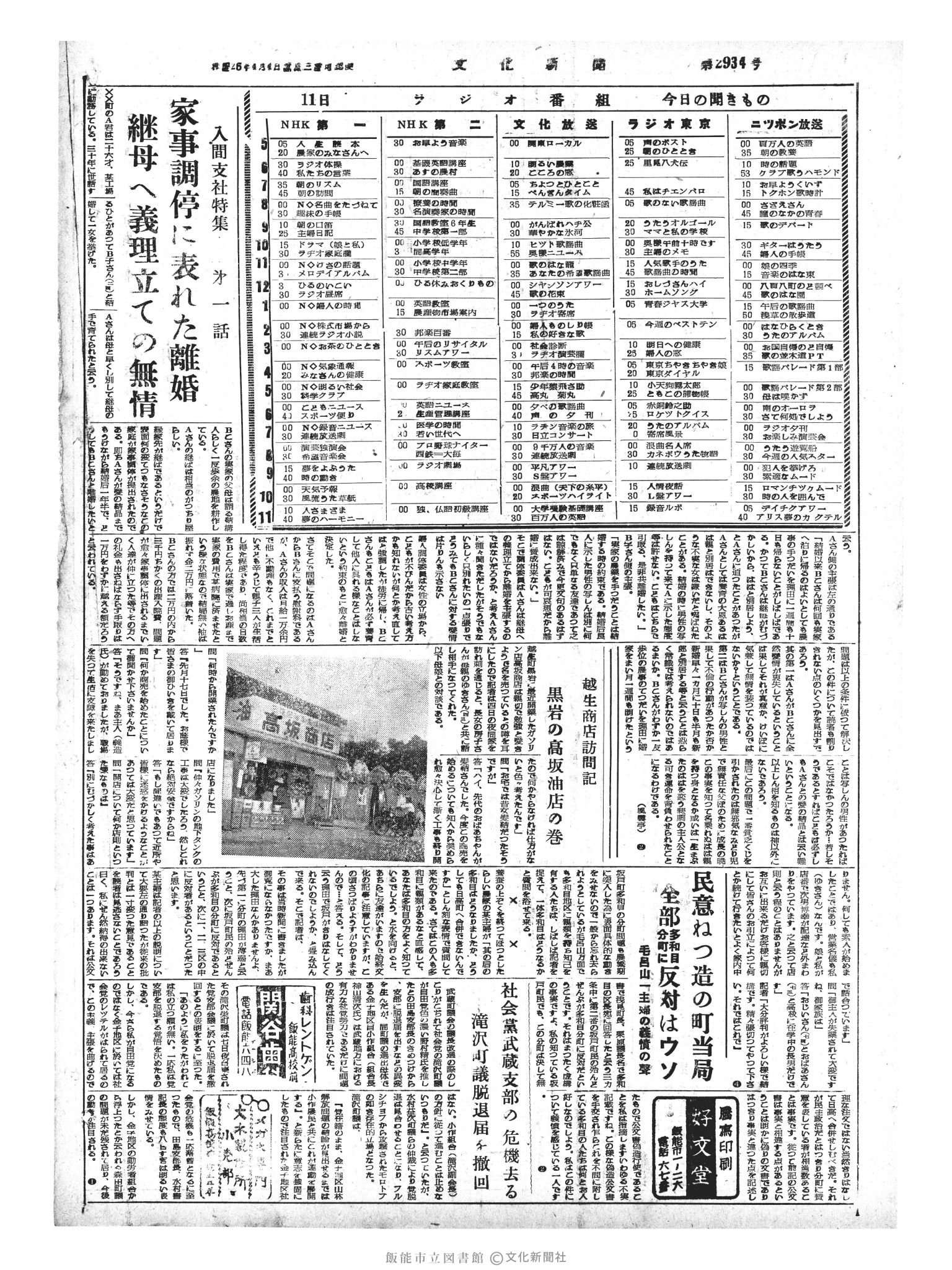 昭和33年6月11日4面 (第2934号) 