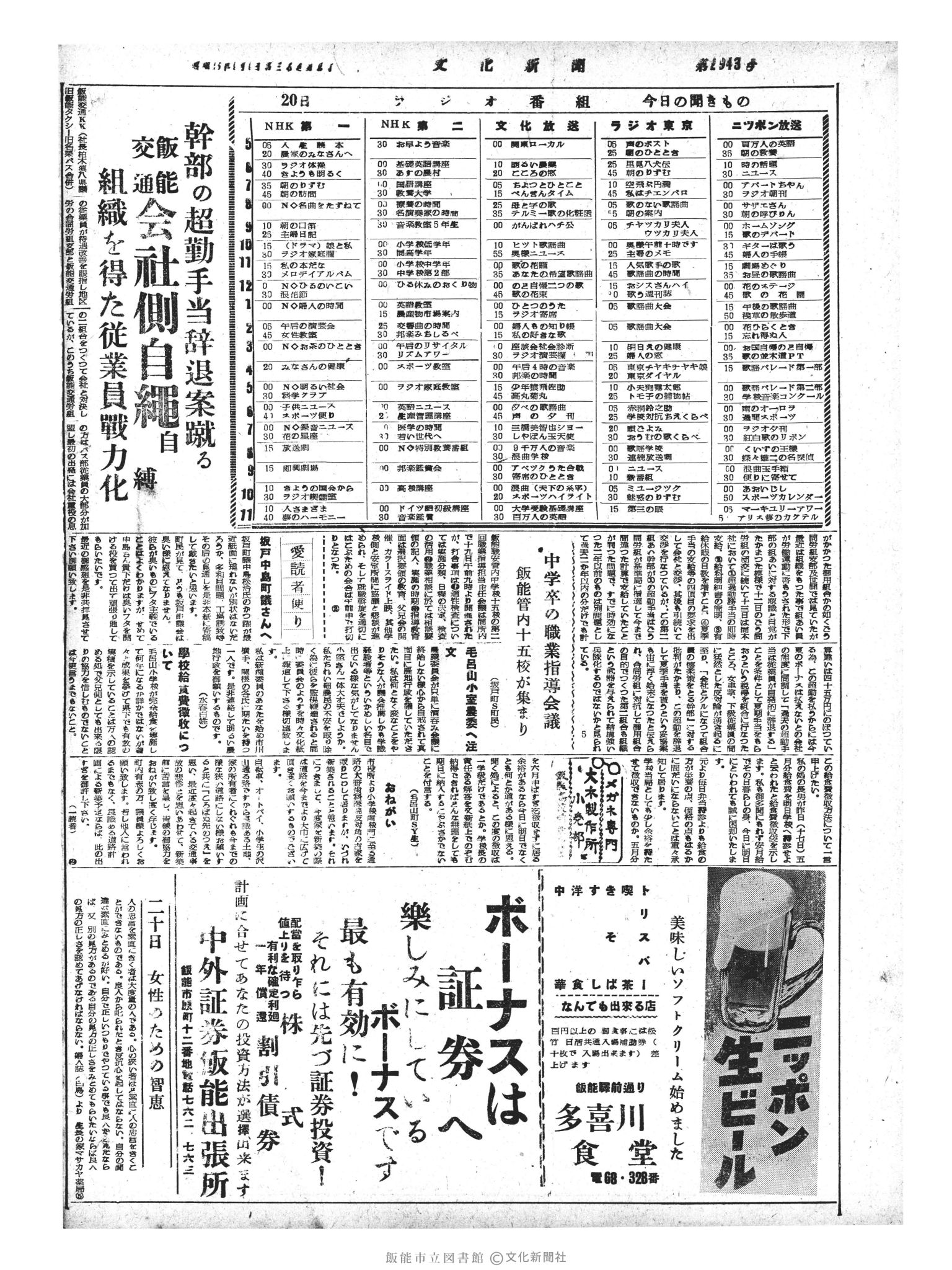 昭和33年6月20日4面 (第2943号) 