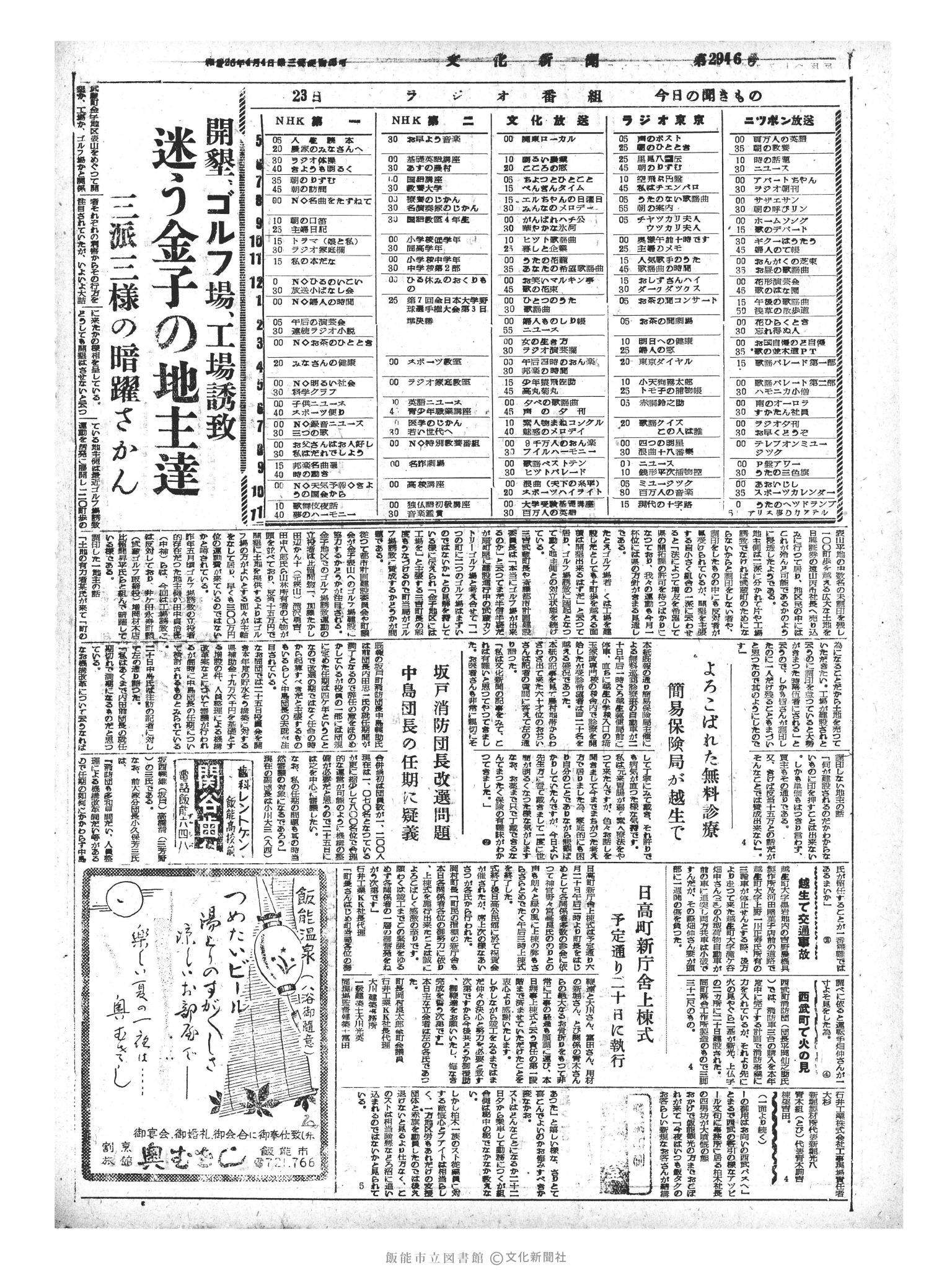 昭和33年6月23日4面 (第2946号) 