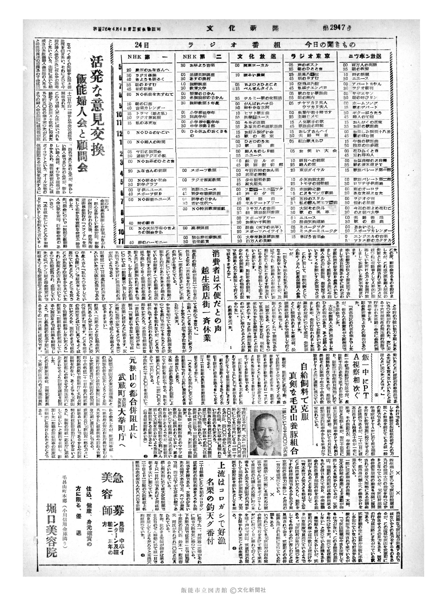 昭和33年6月24日4面 (第2947号) 