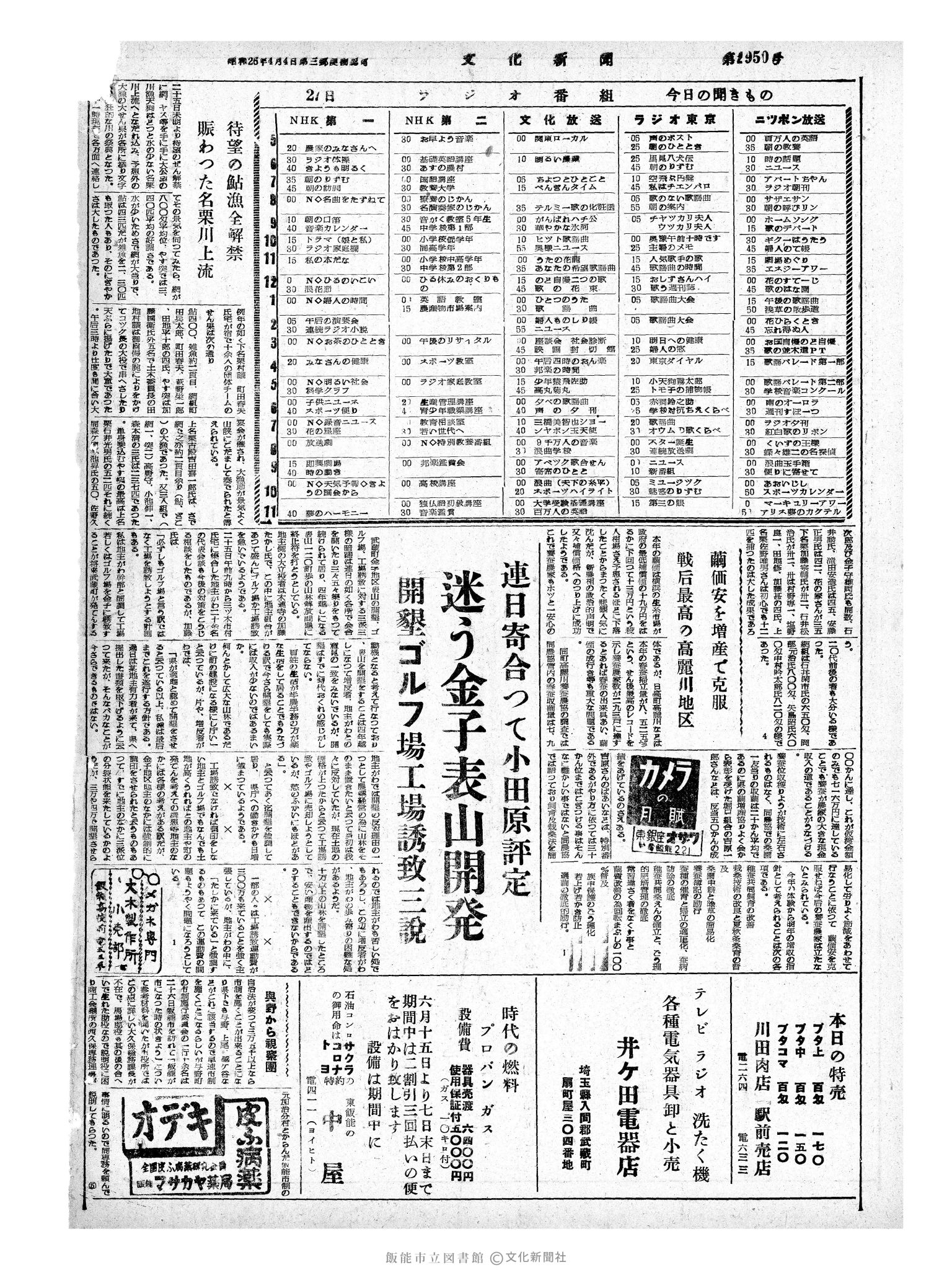 昭和33年6月27日4面 (第2950号) 