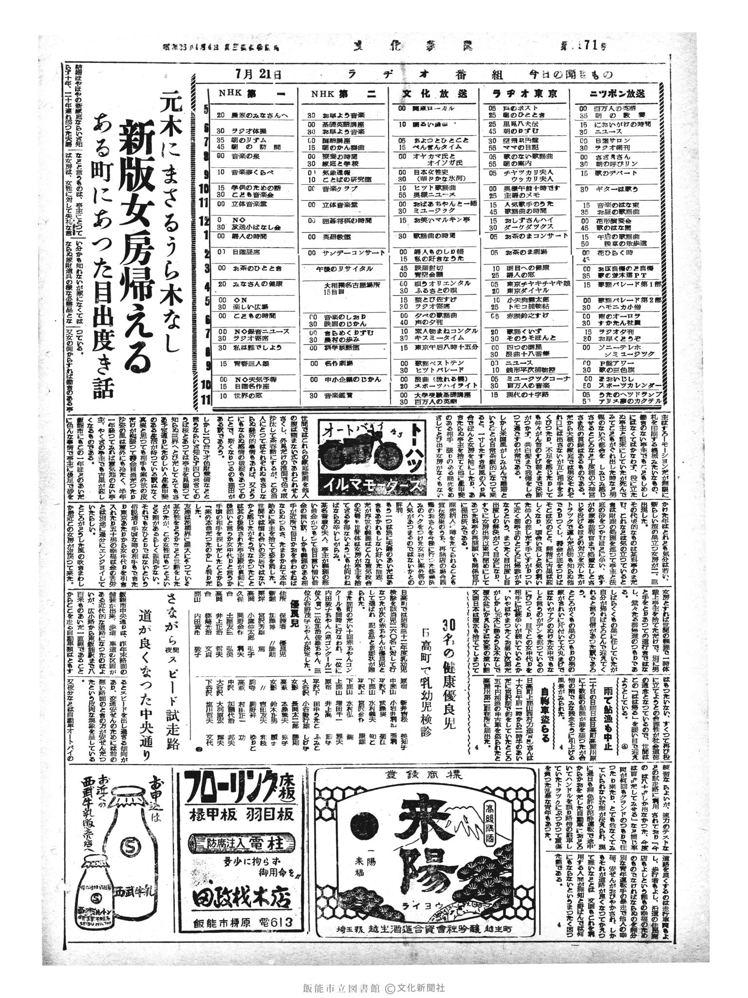 昭和33年7月21日4面 (第2971号) 