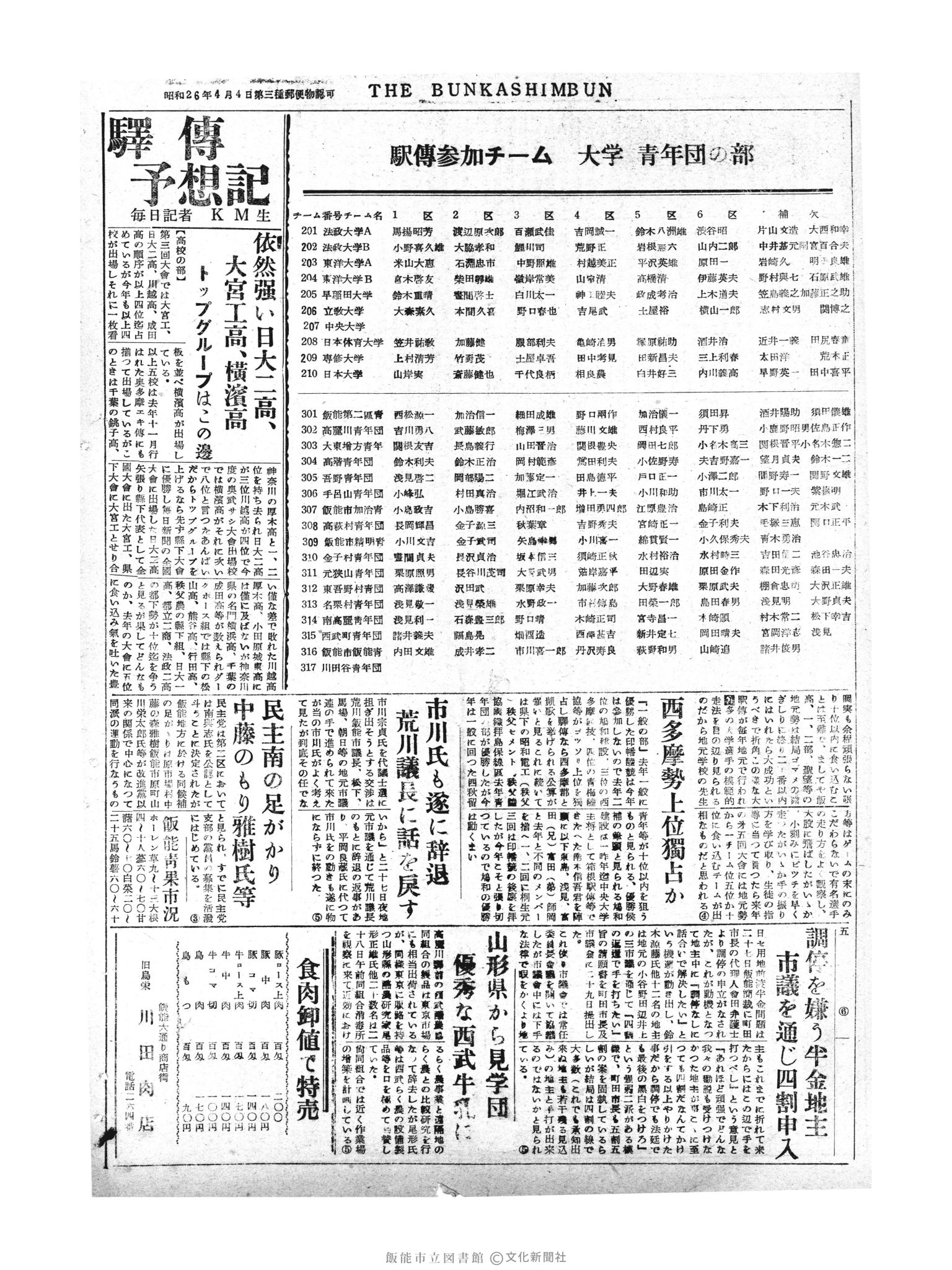 昭和30年1月30日6面 (第1702号) 