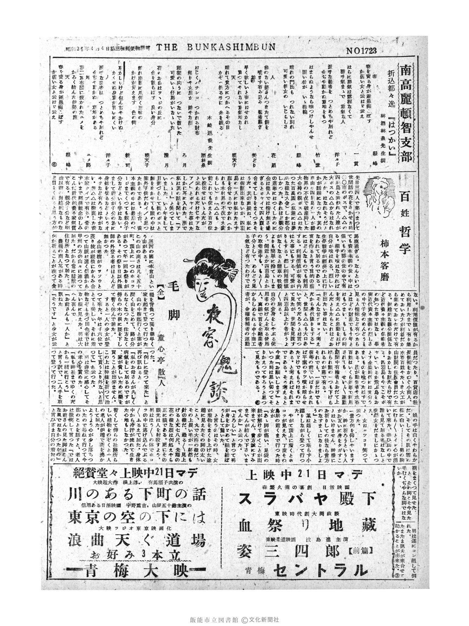 昭和30年2月20日6面 (第1723号) 