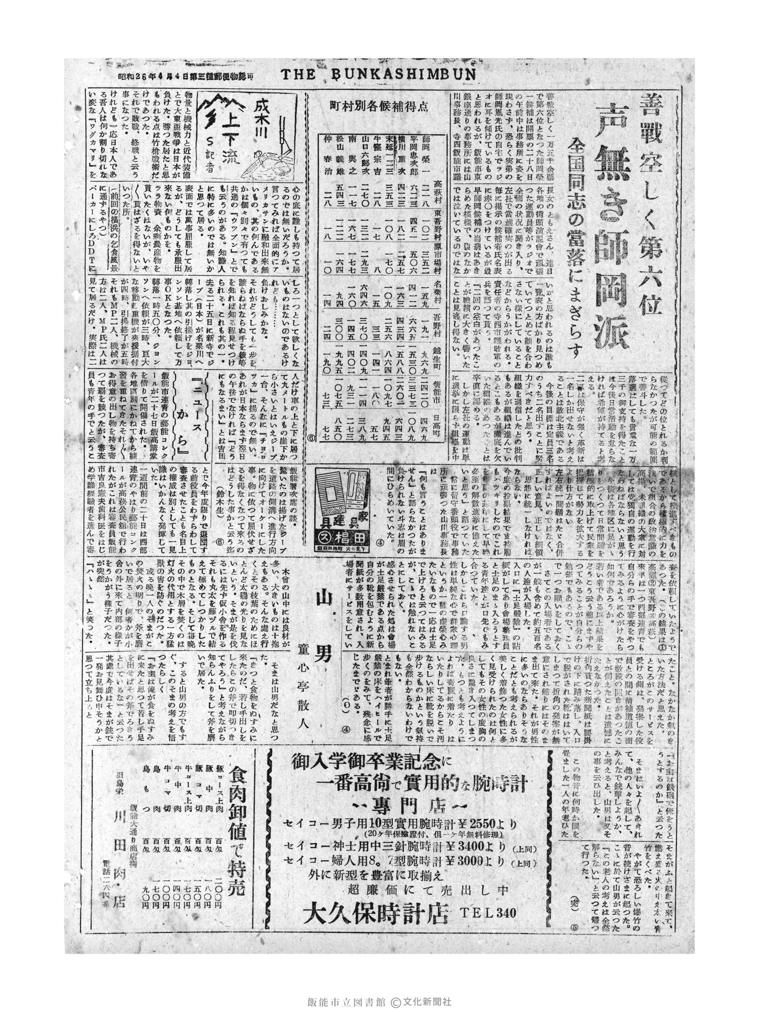 昭和30年3月1日4面 (第1731号) 