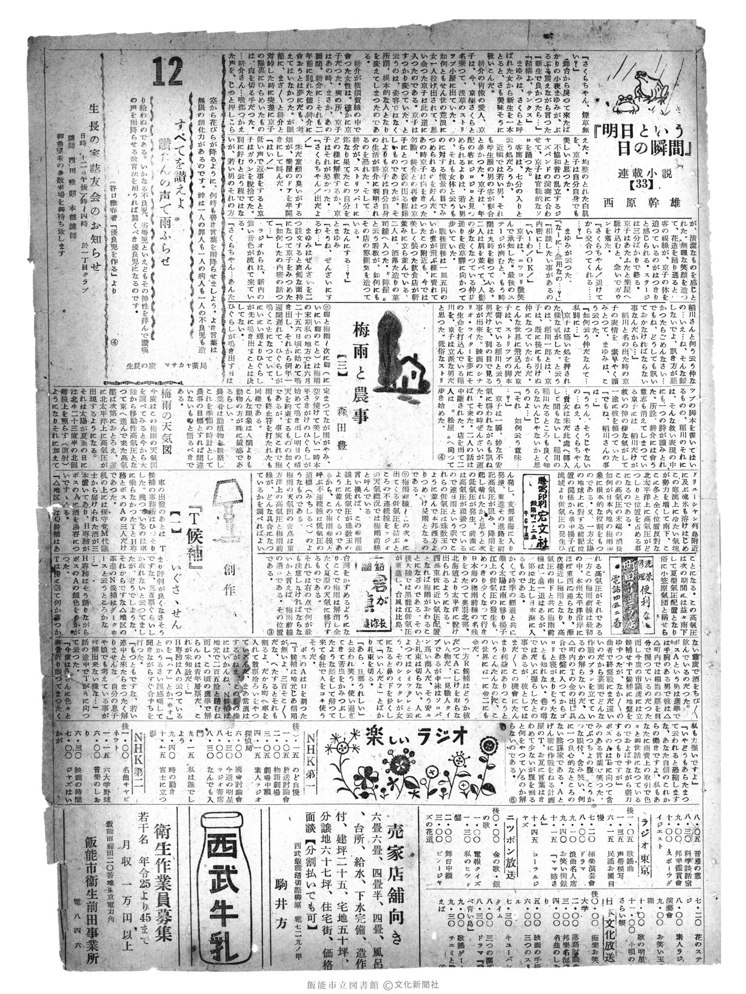 昭和30年6月12日3面 (第1831号) 