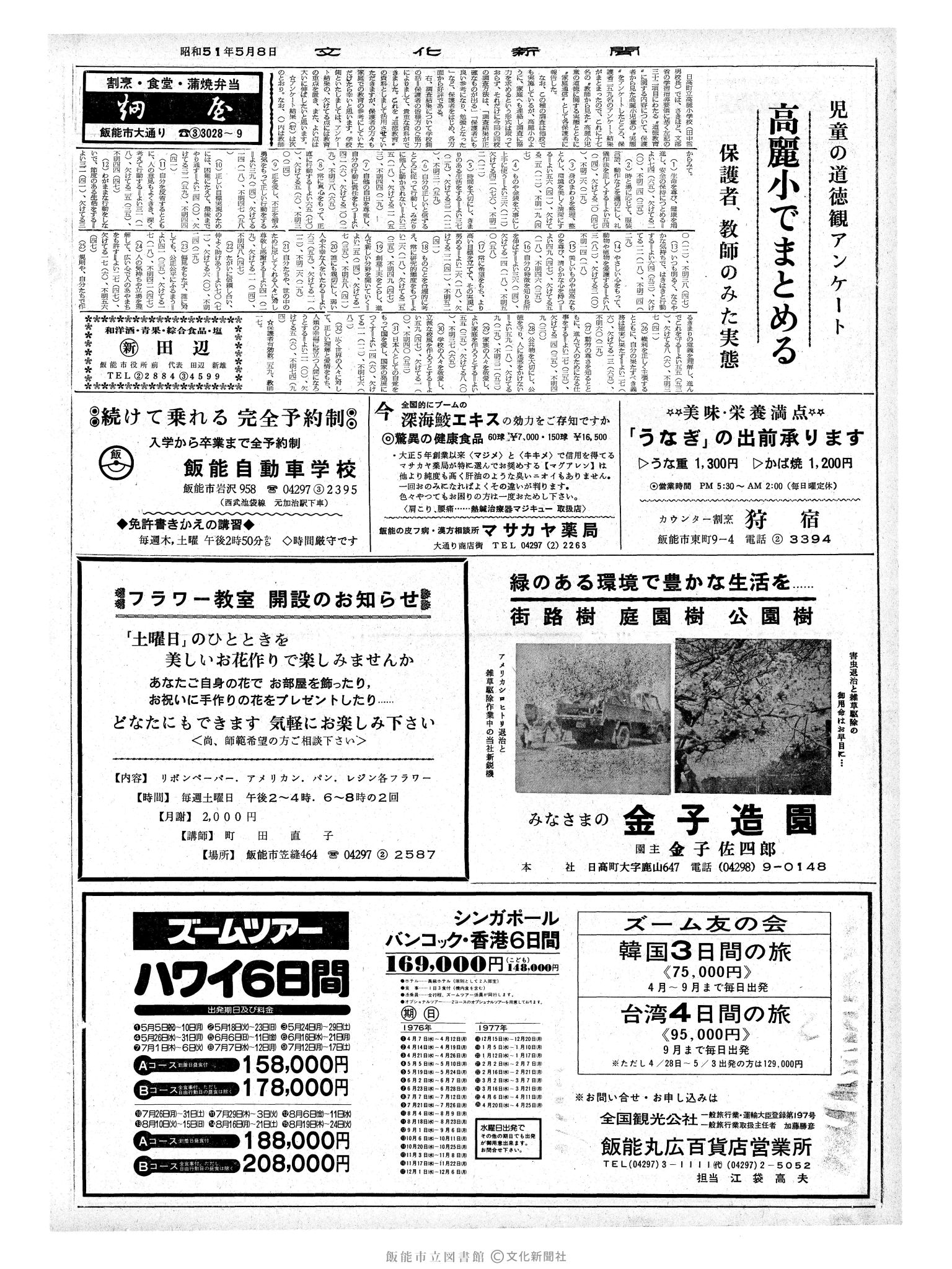 昭和51年5月8日2面 (第8401号) 