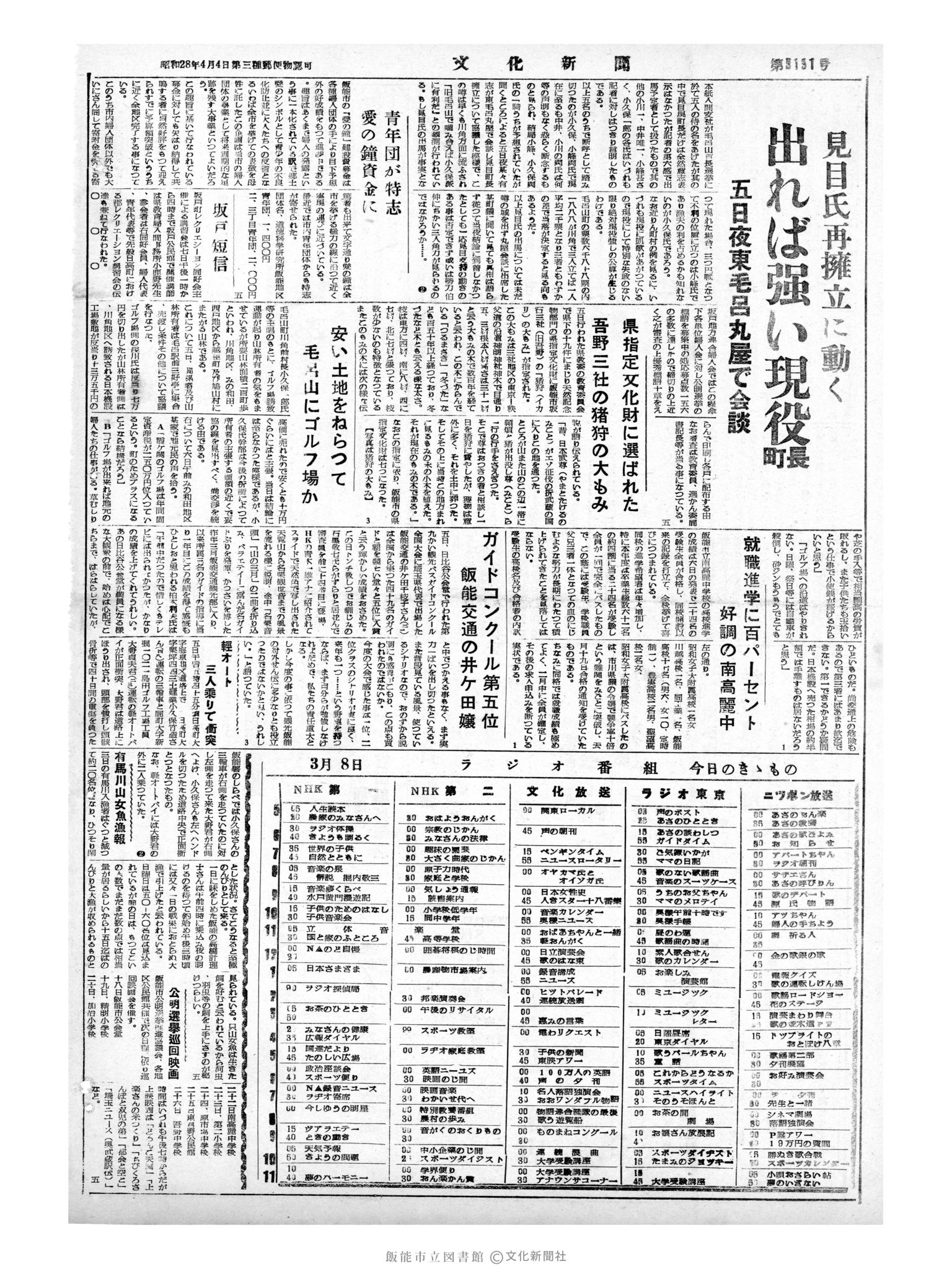 昭和34年3月8日4面 (第3191号) 