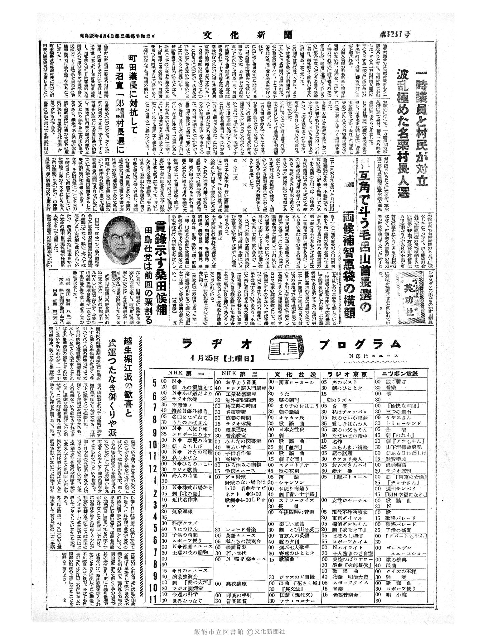 昭和34年4月25日4面 (第3237号) 