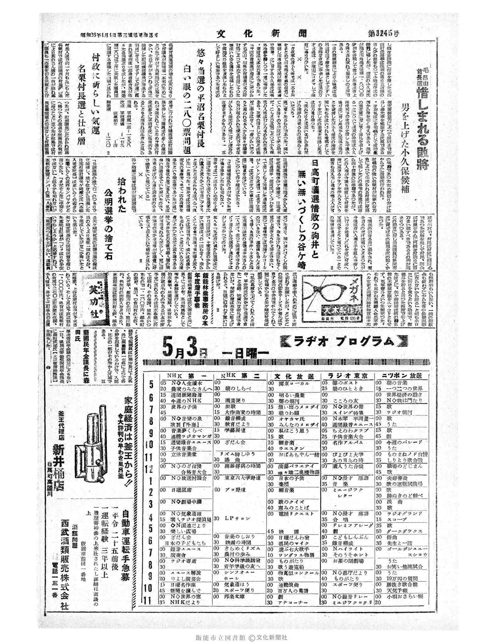 昭和34年5月3日4面 (第3245号) 