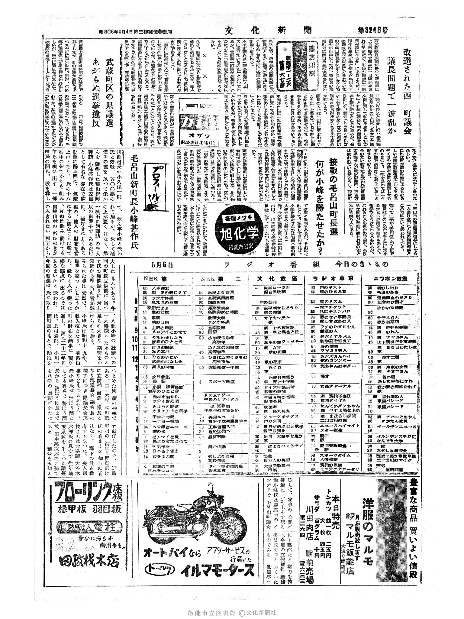 昭和34年5月6日4面 (第3248号) 