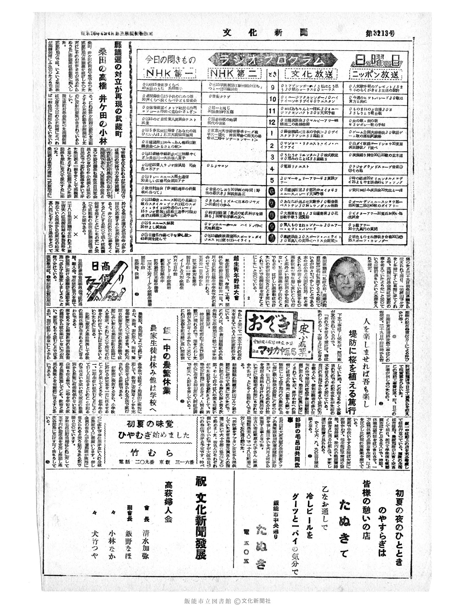 昭和34年5月31日4面 (第3213号) 