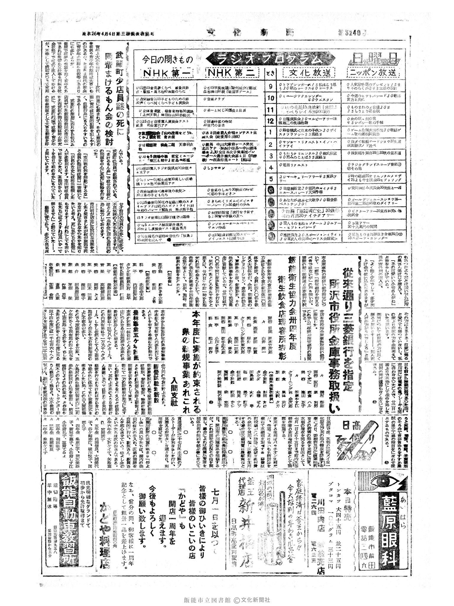 昭和34年6月28日4面 (第3240号) 