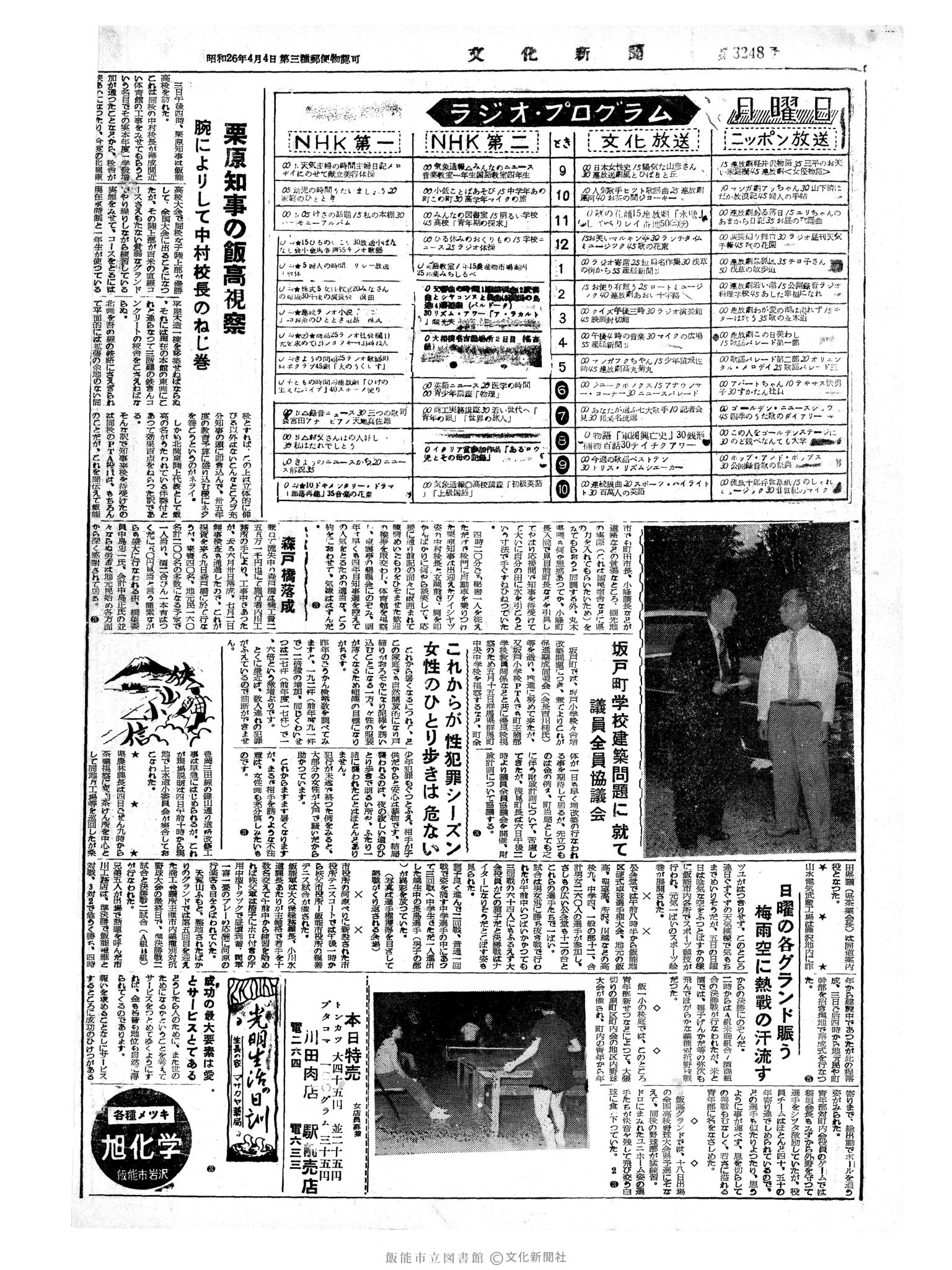 昭和34年7月6日4面 (第3248号) 