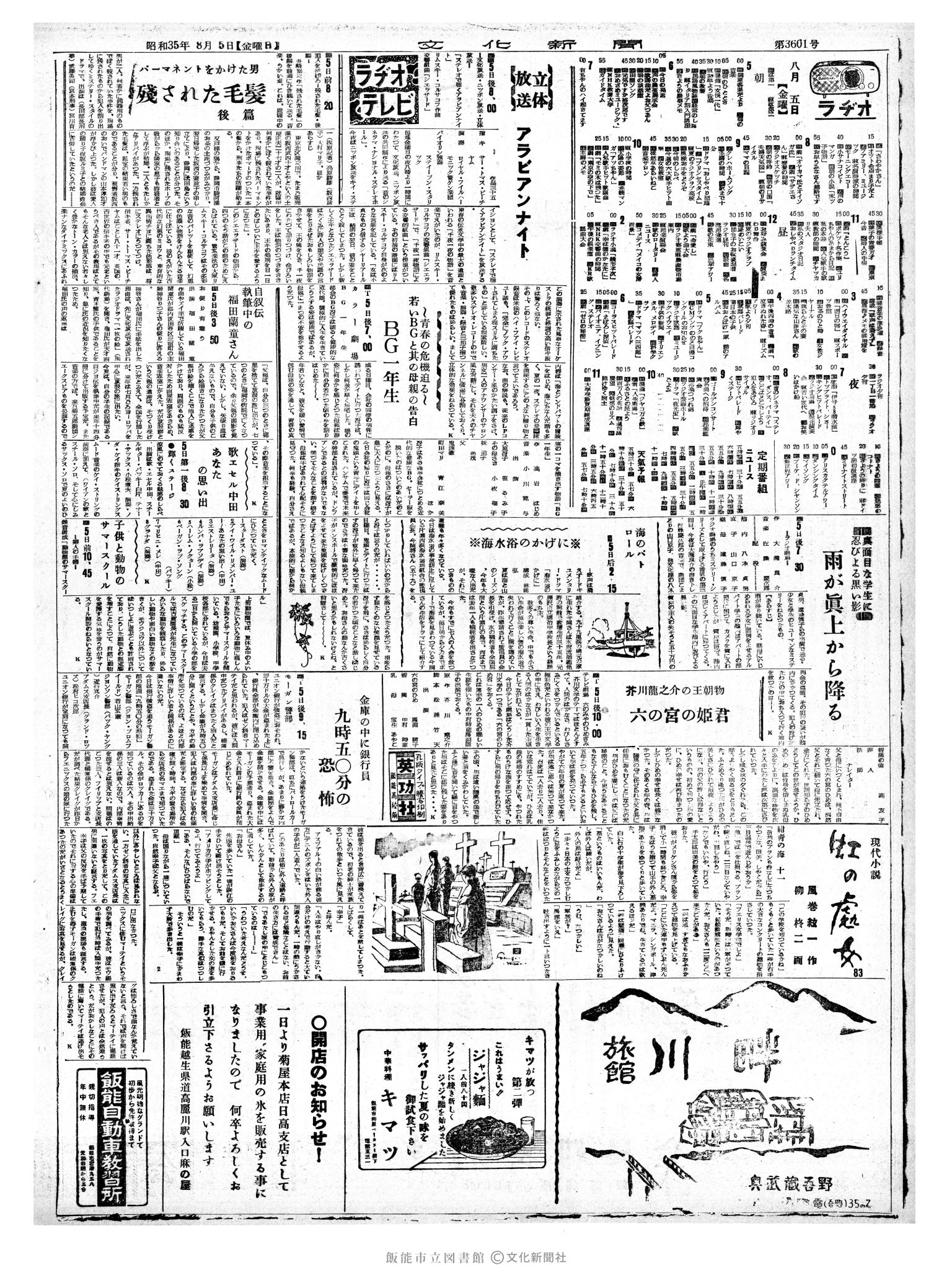 昭和35年8月5日2面 (第3601号) 