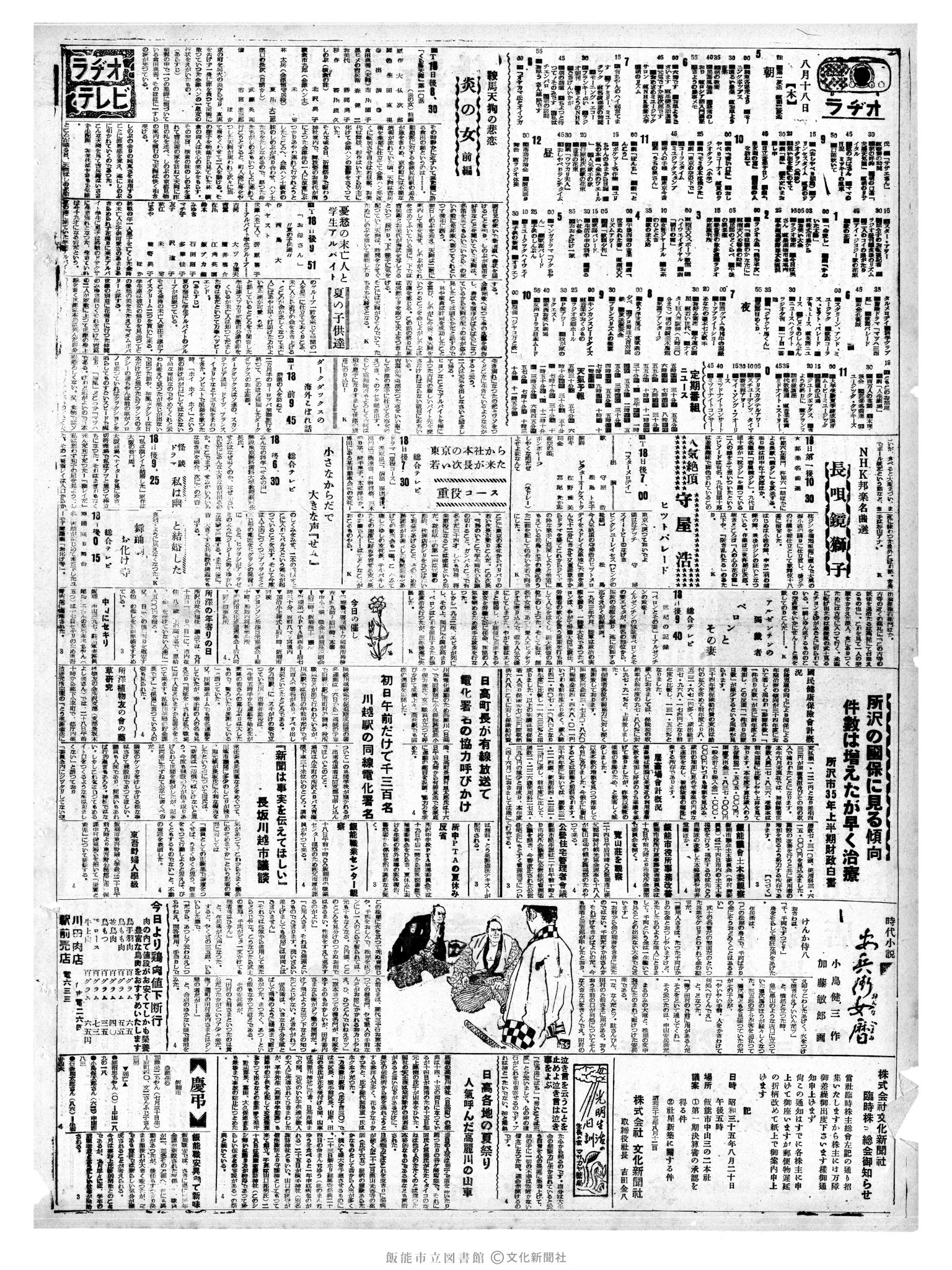 昭和35年8月18日2面 (第3613号) 