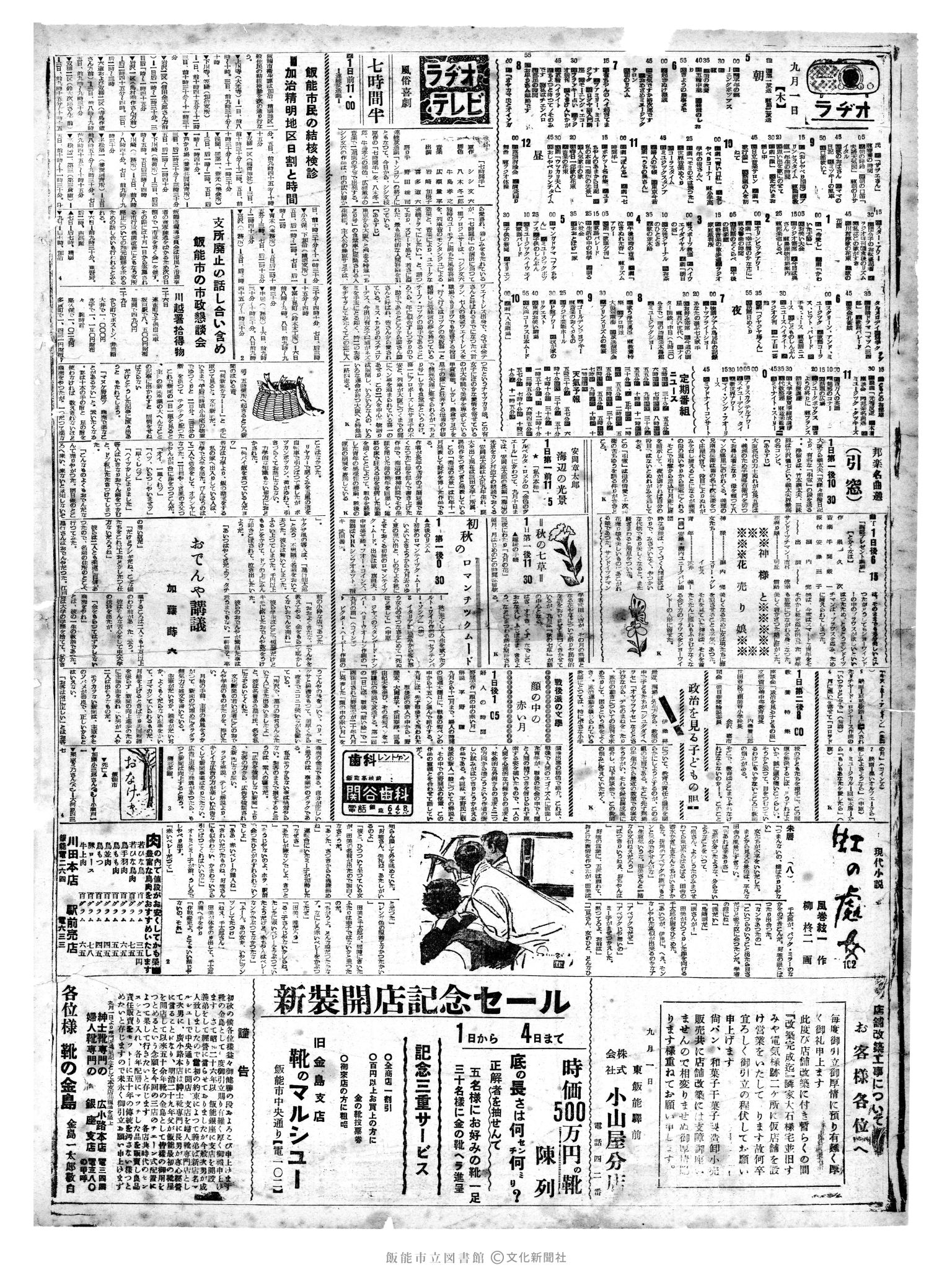 昭和35年9月1日2面 (第3625号) 