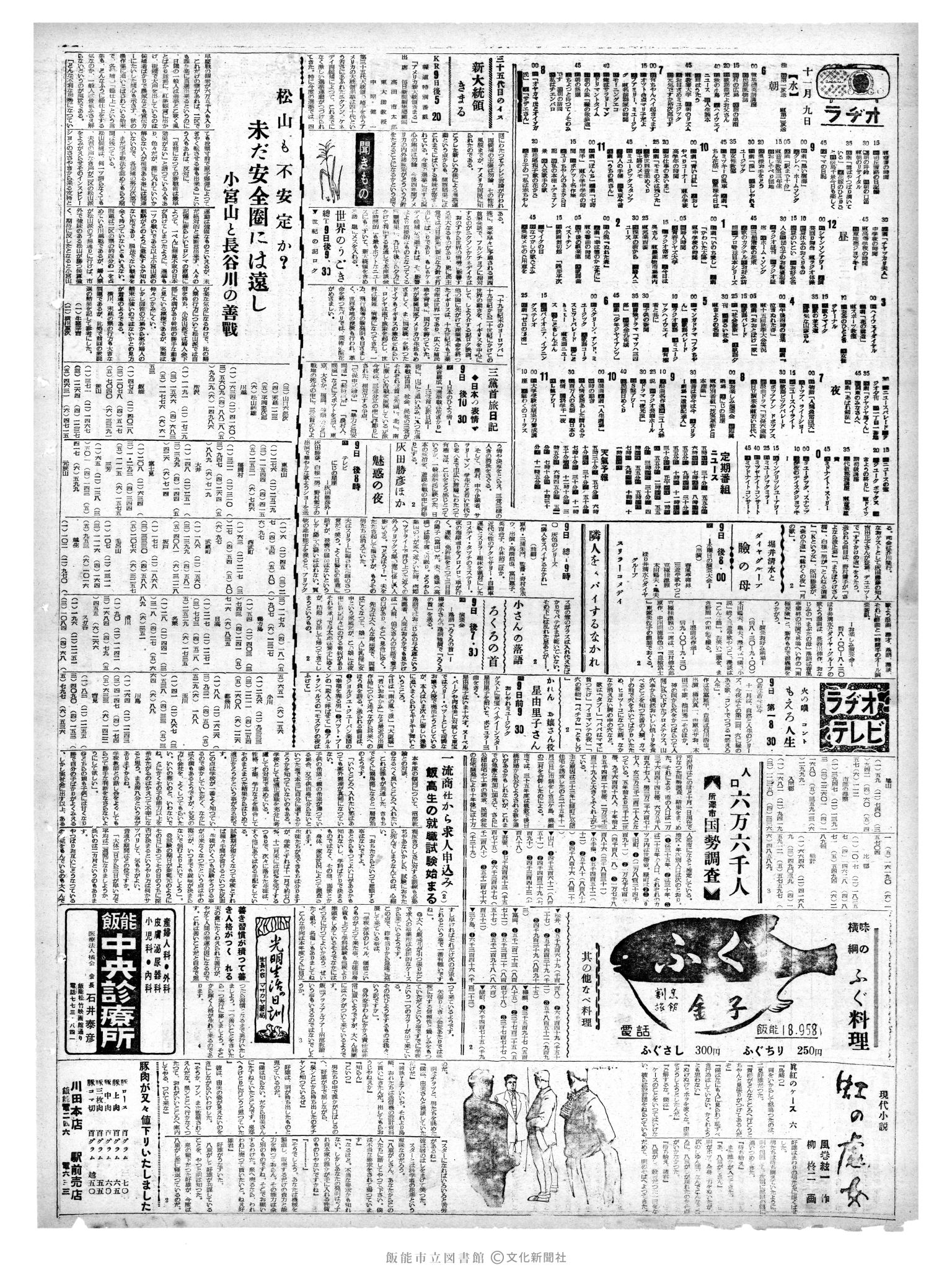 昭和35年11月9日2面 (第3685号) 