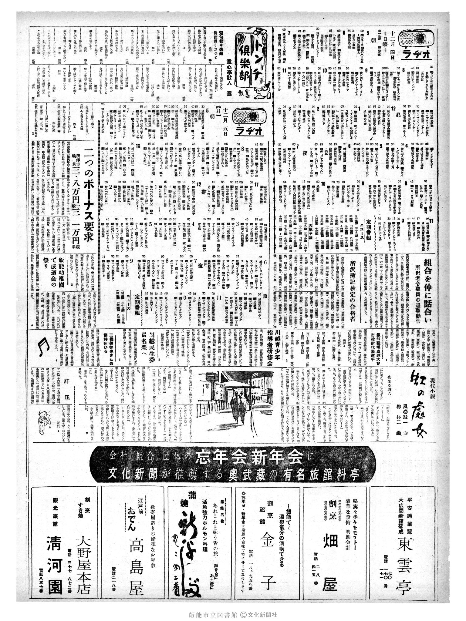 昭和35年12月4日2面 (第3707号) 