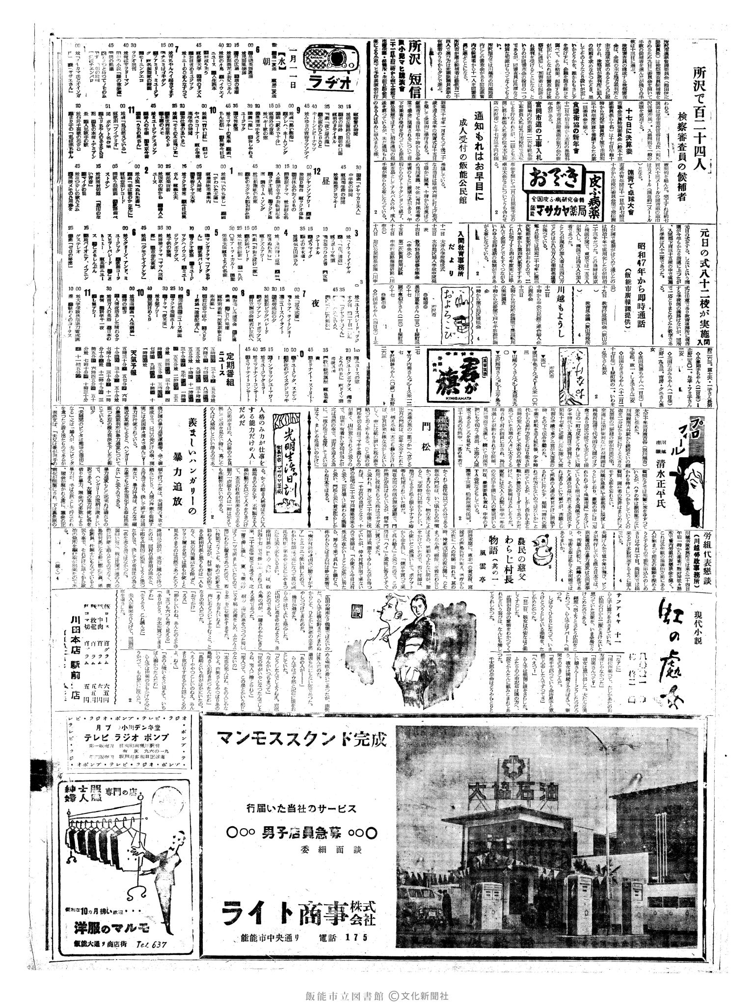 昭和36年1月11日2面 (第3736号) 