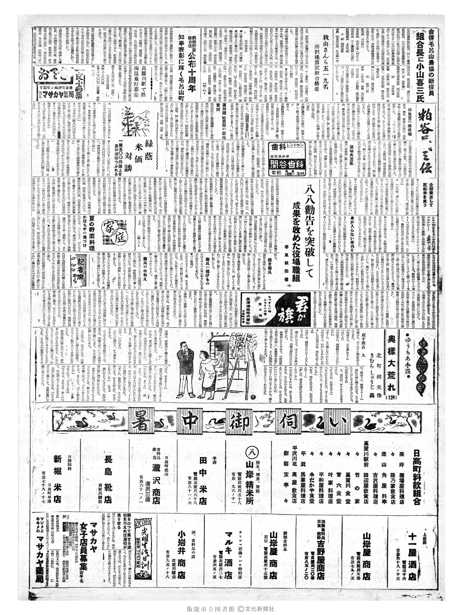 昭和36年7月11日2面 (第3888号) 