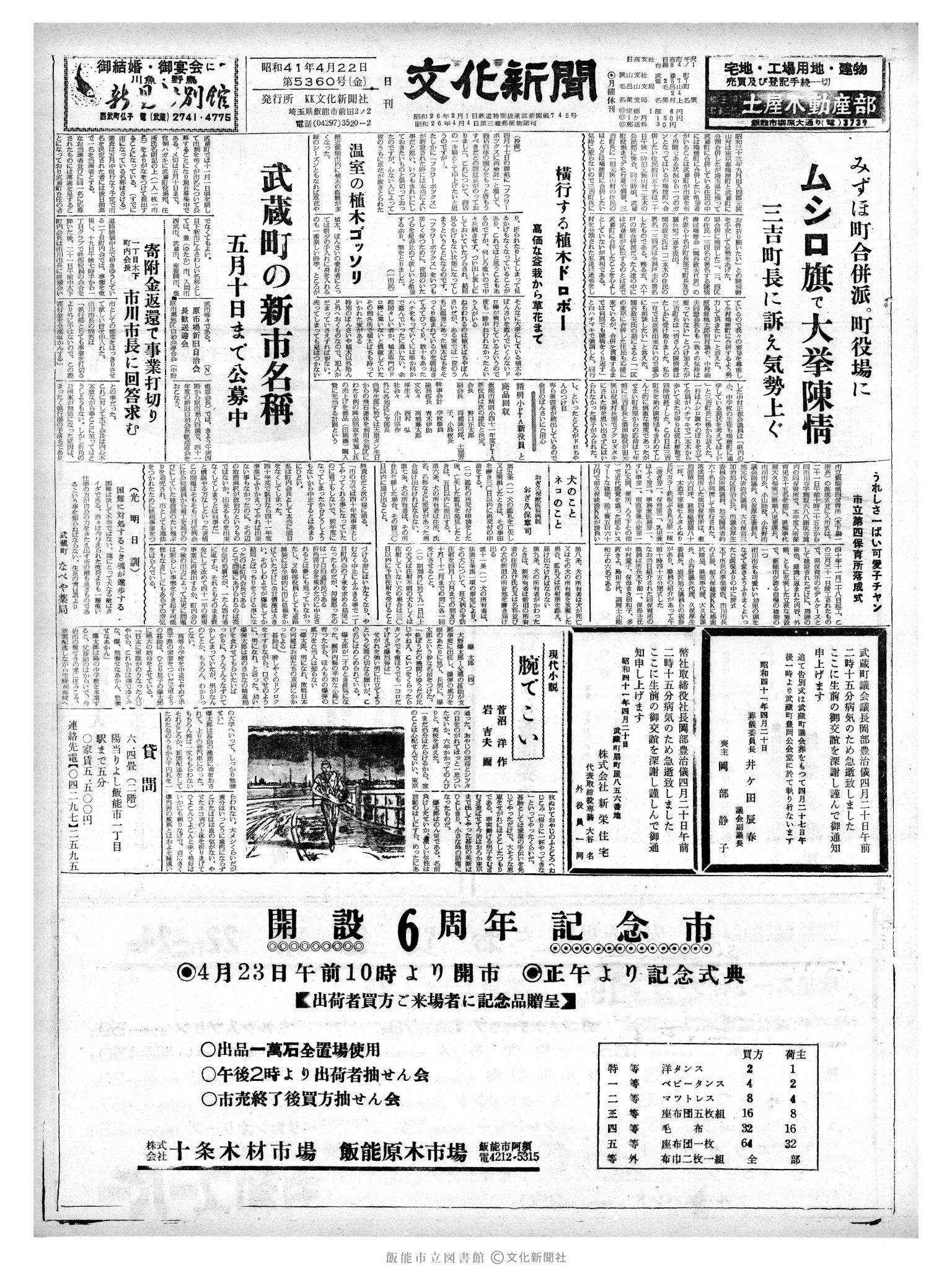 昭和41年4月22日1面 (第5360号) 