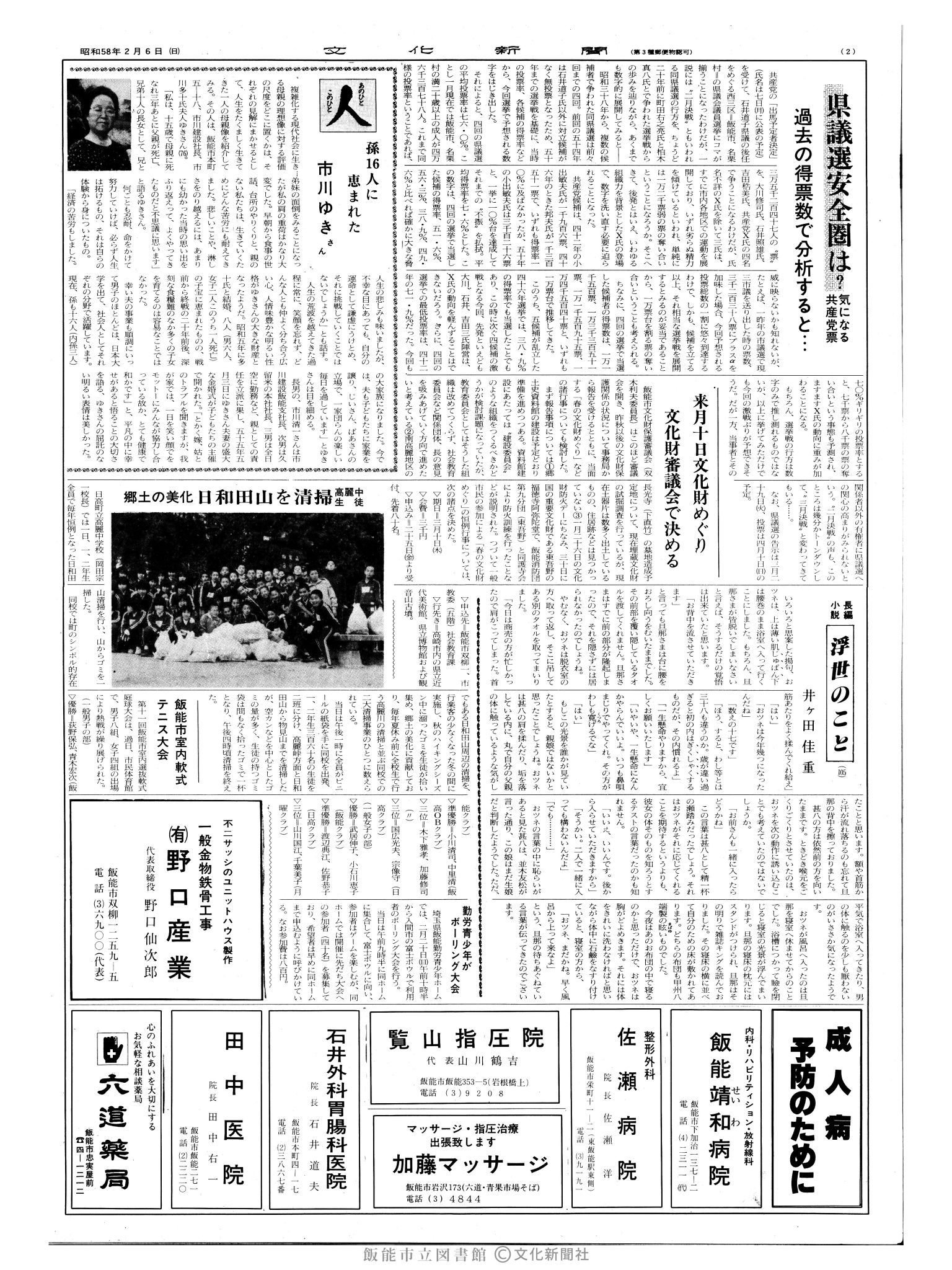 昭和58年2月6日2面 (第10335号) 