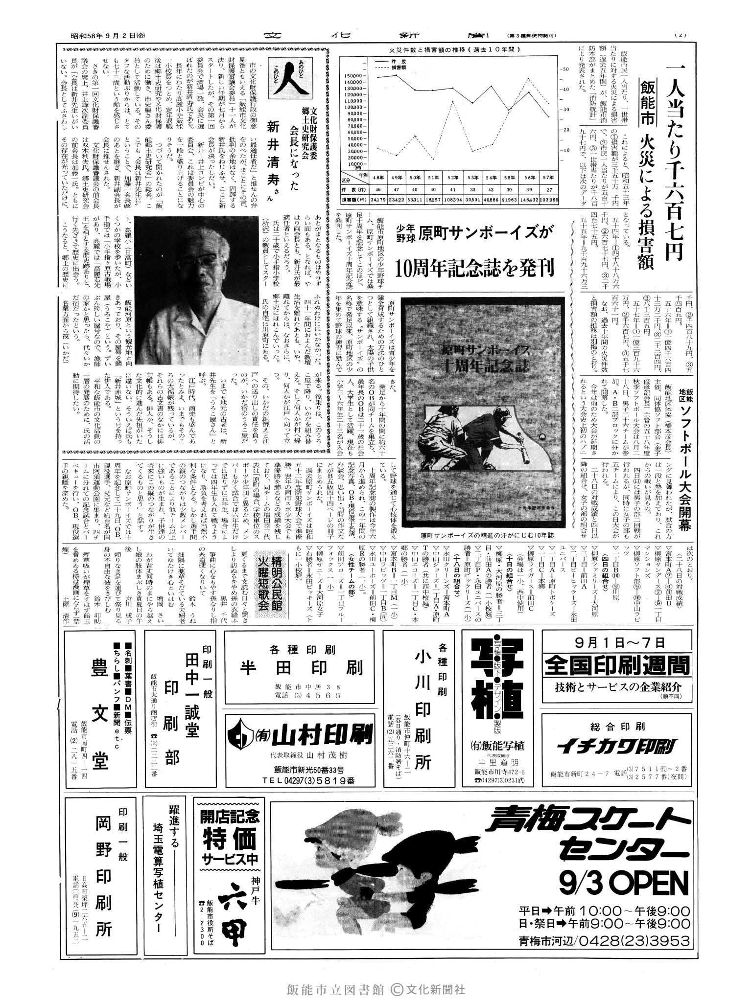 昭和58年9月2日2面 (第10506号) 