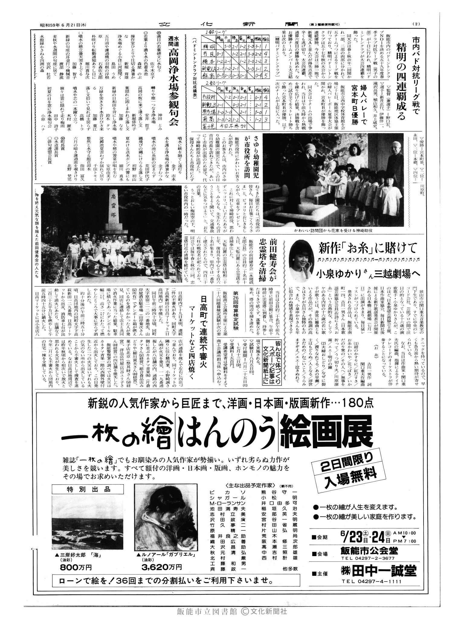 昭和59年6月21日2面 (第10740号) 