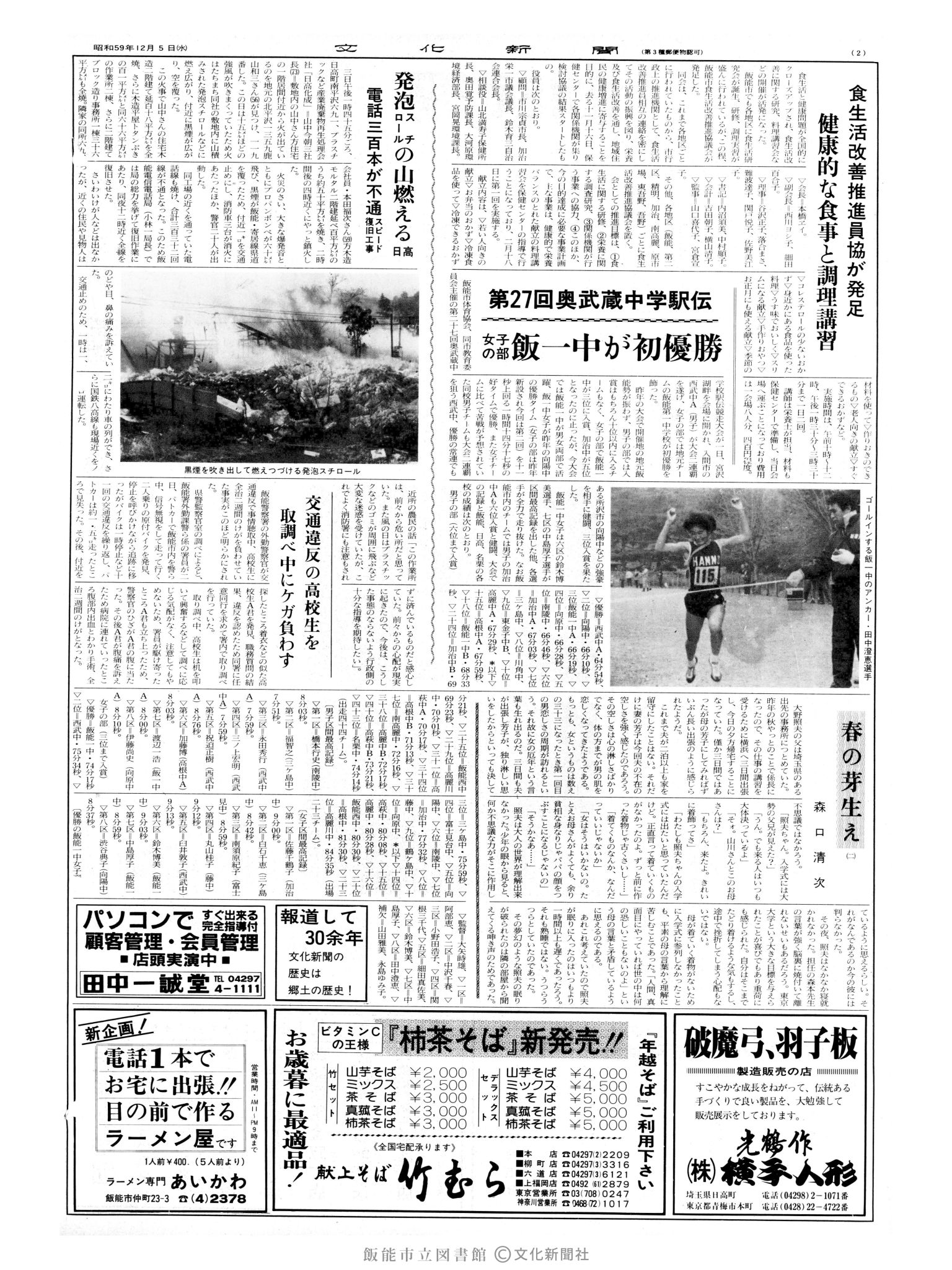 昭和59年12月5日2面 (第10876号) 