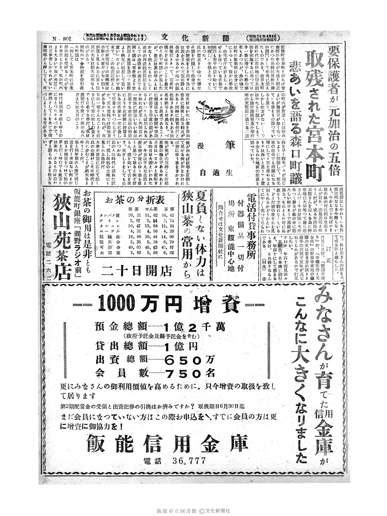 昭和28年6月22日3面 (第801号) 