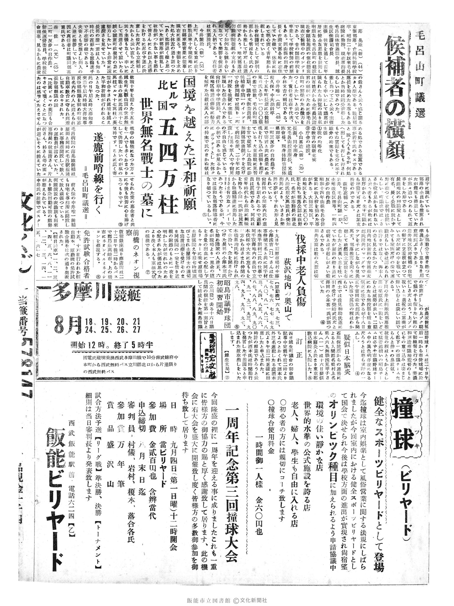 昭和30年8月21日4面 (第1897号) 